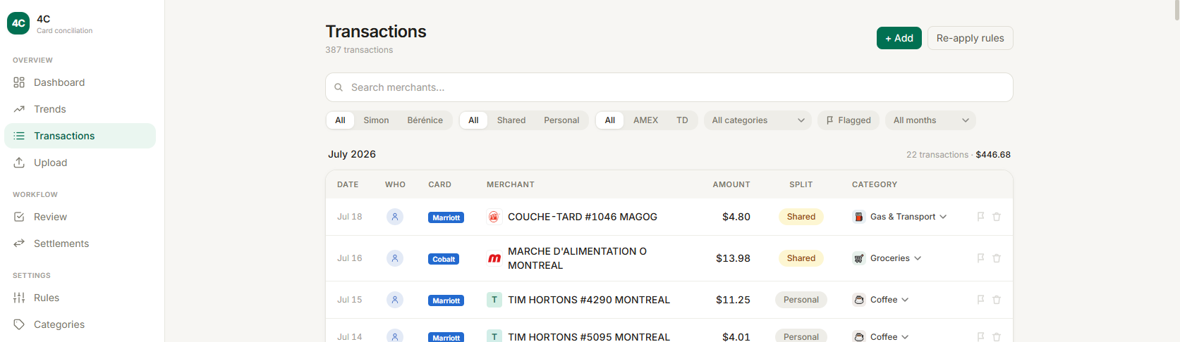 Transactions